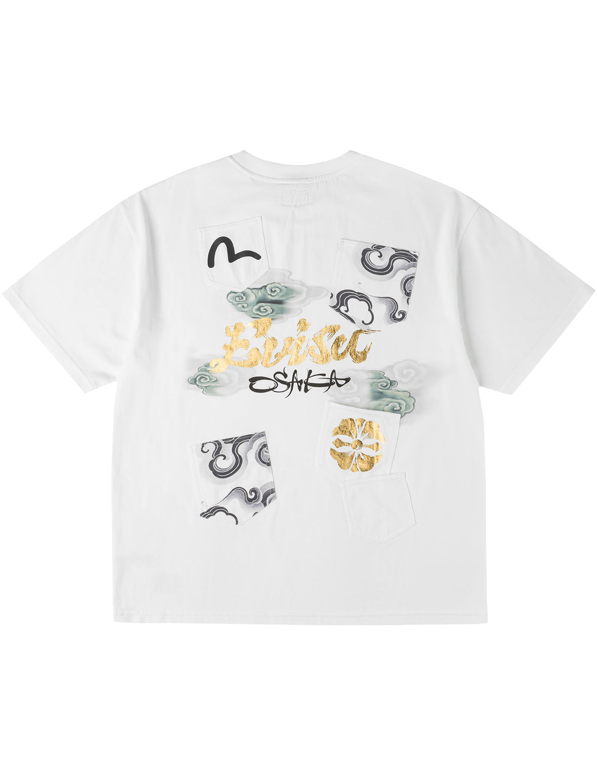 マルチポケット箔プリント Tシャツ